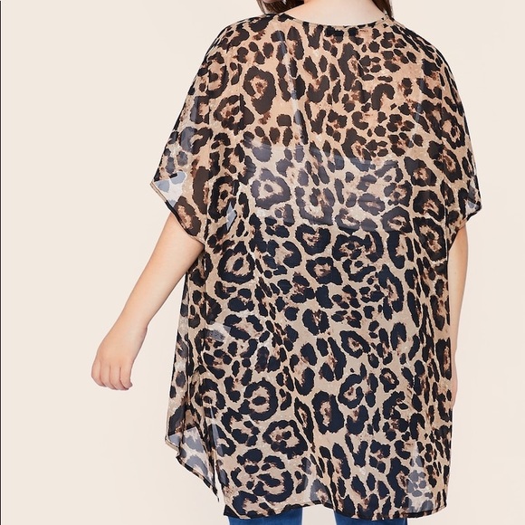 PLUS SIZE 🖤 leopard print kimono sheer - Picture 2 of 4